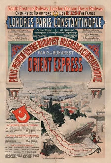 Poster And Graphic Design Collection: Poster advertising the Orient Express, 1888