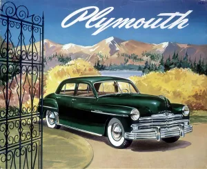 Plymouth Prints: Poster advertising the Plymouth Special de Luxe Sedan, 1949