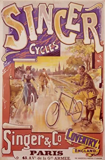 Cyclist Prints: Poster advertising Singer bicycles, late 19th-early 20th century