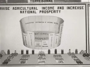 Poster in agricultural exhibit. South Louisiana State Fair, Donaldsonville, Louisiana, 1938-10. Creator: Russell Lee