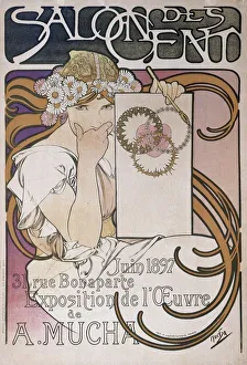 Poster for Alphonse Muchas exhibition in the Salon des Cent, Paris, France, 1897 Poster for Alphonse Muchas exhibition in the Salon des Cent, Paris, France, 1897