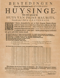 Announcing Prints: Poster Announcing a Call for Tenders for the Reconstruction of the Mauritshuis