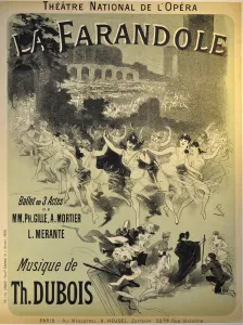 Villa Medicis Gallery: Poster for the ballet La Farandole by Theodore Dubois, 1883