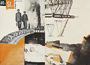 Poster design, 1930. Creator: Klutsis, Gustav (1895-1938)