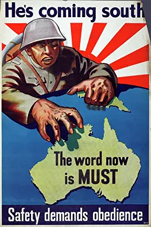 Poster, He's Coming South, 1942. Creator: Department of Information