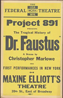 Doctor Faustus Prints: Poster from New York production of Dr
