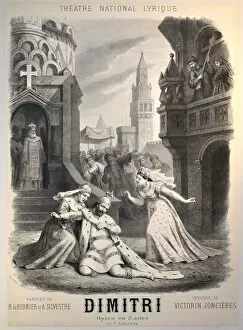 Time Of Troubles Gallery: Poster for the Opera Dimitri by Victorin de Joncieres, 1876