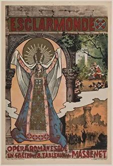 Massenet Prints: Poster for the Opera Esclarmonde by Jules Massenet