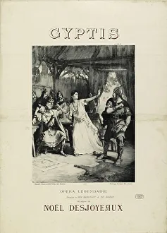 Poster for the Opera Gyptis by Noël Desjoyeux, 1891. Creator: Bridgman, Frederick Arthur (1847-1928). Poster for the Opera Gyptis by Noël Desjoyeux, 1891. Creator: Bridgman, Frederick Arthur (1847-1928)