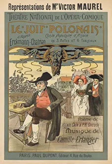 Poster for the Opera Le Juif polonais (The Polish Jew) by Camille Erlanger, 1900. Creator: Presseq, Henri C. R. (active ca 1900)