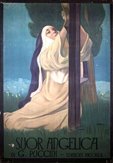 Poster for the opera Suor Angelica (Sister Angelica) by Giacomo Puccini, 1918