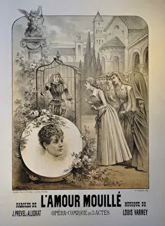 Villa Medicis Prints: Poster for the Operetta L amour mouille by Louis Varney, 1887