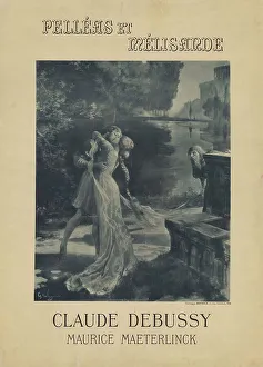 Georges Antoine 1859 1938 Prints: Poster for the prèmiere of the opera Pelléas et Mélisande by Claude Debussy and Maurice