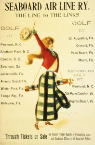 Check Prints: Poster for Seaboard Air Line Ry, The Line to the Links, American, c1905