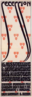 Poster for the Vienna Secession Exhibition, 1903. Artist: Roller, Alfred (1864-1935) Poster for the Vienna Secession Exhibition, 1903. Artist: Roller, Alfred (1864-1935)