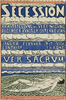 Gouache On Paper Gallery: Poster for the Vienna Secession Exhibition, 1904