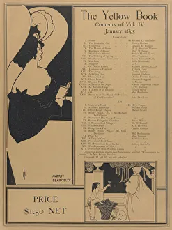 Poster for The Yellow Book, Volume IV, January 1895. Creator: Aubrey Beardsley Poster for The Yellow Book, Volume IV, January 1895. Creator: Aubrey Beardsley