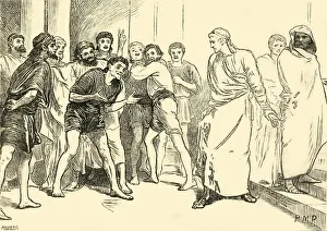 Rude Prints: Posthumius in the Theatre at Tarentum, 1890. Creator: Unknown