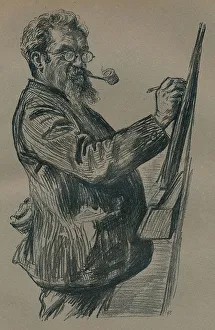 Easel Prints: A posthumous portrait of Henry Stacy Marks, c1899. Artist: Paul Charles Renouard