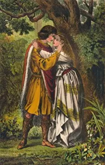 Robert Charles Gallery: Posthumus. My queen! My mistress! O lady weep no more. Cymbeline: Act I, Scene I, c1875