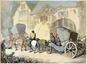 Coach Collection: Posting in Germany, c1780-1825. Creator: Thomas Rowlandson