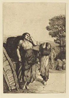 Potatoes Prints: Potato Lifting, 1882. Creator: William Strang