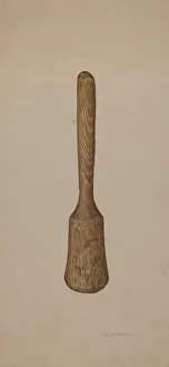 Mortar And Pestle Prints: Potato Masher, c. 1940. Creator: Clarence W Dawson