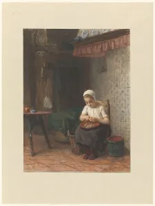 Potatoes Prints: The potato peeler, 1873. Creator: Albert Neuhuys