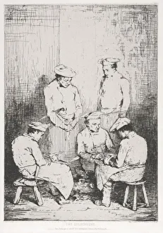 Chevalier Prints: The Potato Peelers. Creator: Theodule Ribot (French, 1823-1891);A. Cadart & F