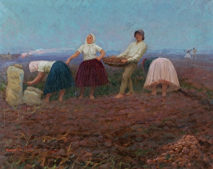 Soil Prints: Potato Picking, 1924. Creator: Teodor Jozef Mousson