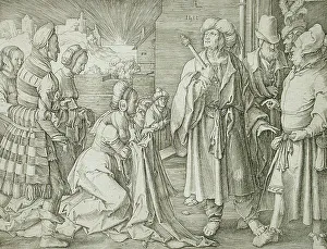 Lucas Jacobsz Prints: Potiphar's Wife Accusing Joseph, 1512. Creator: Lucas van Leyden