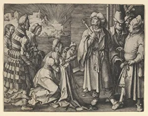 Accusation Gallery: Potiphars Wife Acuses Joseph, 1512. Creator: Lucas van Leyden