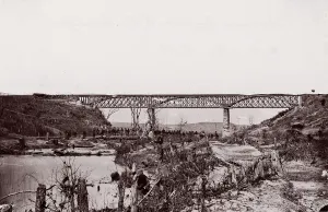 Potomac Creek Railroad Bridge, A. C. & F. Railroad, 1861-65. Creator: Unknown