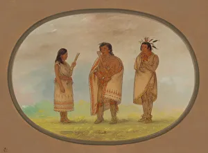 Illinois United States Prints: Three Potowotomie Indians, 1861 / 1869. Creator: George Catlin