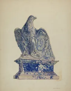 Fragrance Prints: Potpourri Jar: Eagle, c. 1941. Creator: Adolph Opstad