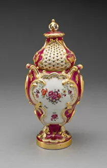 Chelsea Porcelain Gallery: Potpourri Vase, Chelsea, c. 1765. Creator: Chelsea Porcelain Manufactory