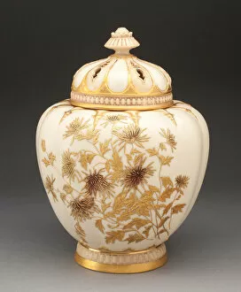 Potpourri Vase, Worcester, c. 1885. Creator: Royal Worcester
