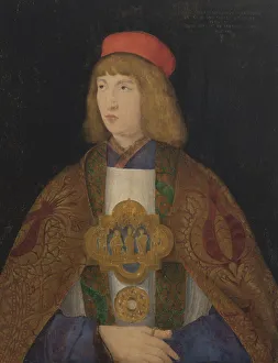 Jacopo C Prints: Potrait of Albrecht of Brandenburg (1490-1545), 1508. Creator: De Barbari, Jacopo (c