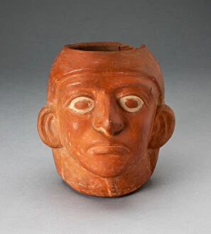 Potrait Jar of a Ruler Wearing Simple Headdress, 100 B.C. / A.D. 500. Creator: Unknown