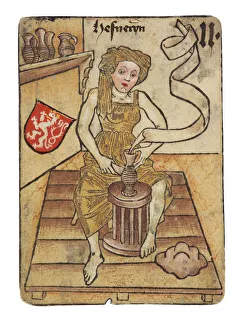 Card Player Prints: A potter. The Ambras castle Hofaemterspiel (Court-office Game), ca 1455