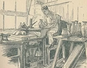 Handmade Gallery: A Potter at Work, 1910