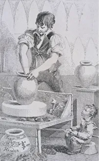 Potters Wheel Prints: Potter at work, Cries of London, (c1819?). Artist: John Thomas Smith