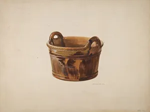 Iams J Howard Prints: Pottery Basket, 1939. Creator: J. Howard Iams