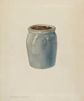 Pottery Jam Jar, c. 1938. Creator: Magnus S. Fossum