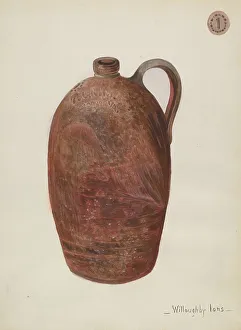 Ions Willoughby Prints: Pottery Jug, c. 1936. Creator: Willoughby Ions