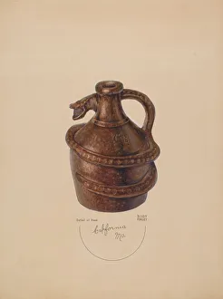 Bisby Finley Prints: Pottery Jug, c. 1938. Creator: Bisby Finley