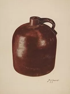 Pottery Jug, c. 1941. Creator: Sydney Roberts