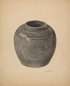 Crock Gallery: Pottery Piece, c. 1939. Creator: Sydney Roberts