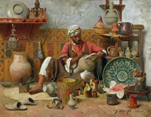 North Africa Collection: A pottery studio, Tanger