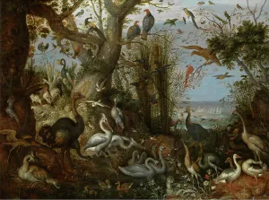 Wading Bird Prints: Poultry, 1618. Creator: Roelandt Savery